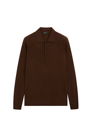Massimo Dutti, Long-sleeved top - mottled dark brown