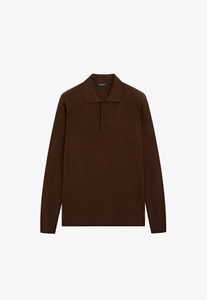 Massimo Dutti, Long-sleeved top - mottled dark brown