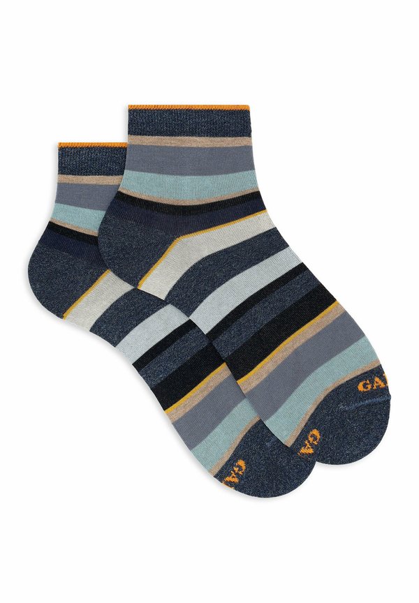 WITH MULTICOLOURED STRIPES - Socken - jeans panna