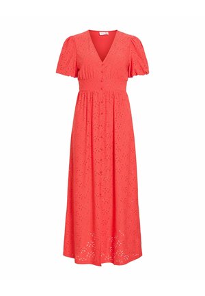 VILA, Maxi VIKAWA Short sleeved - Maxikjoler - hibiscus