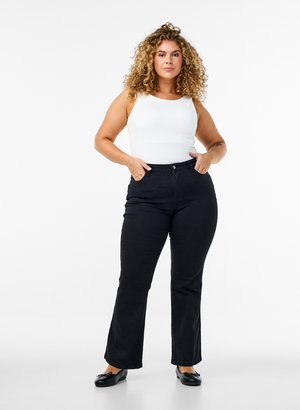 Zizzi, Bootcut jeans - black