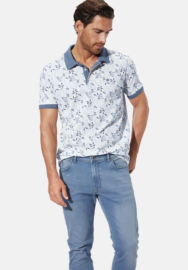 JALDOR - Poloshirt - weiß gemustert