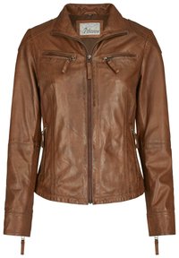 SEANA - Leather jacket - braun