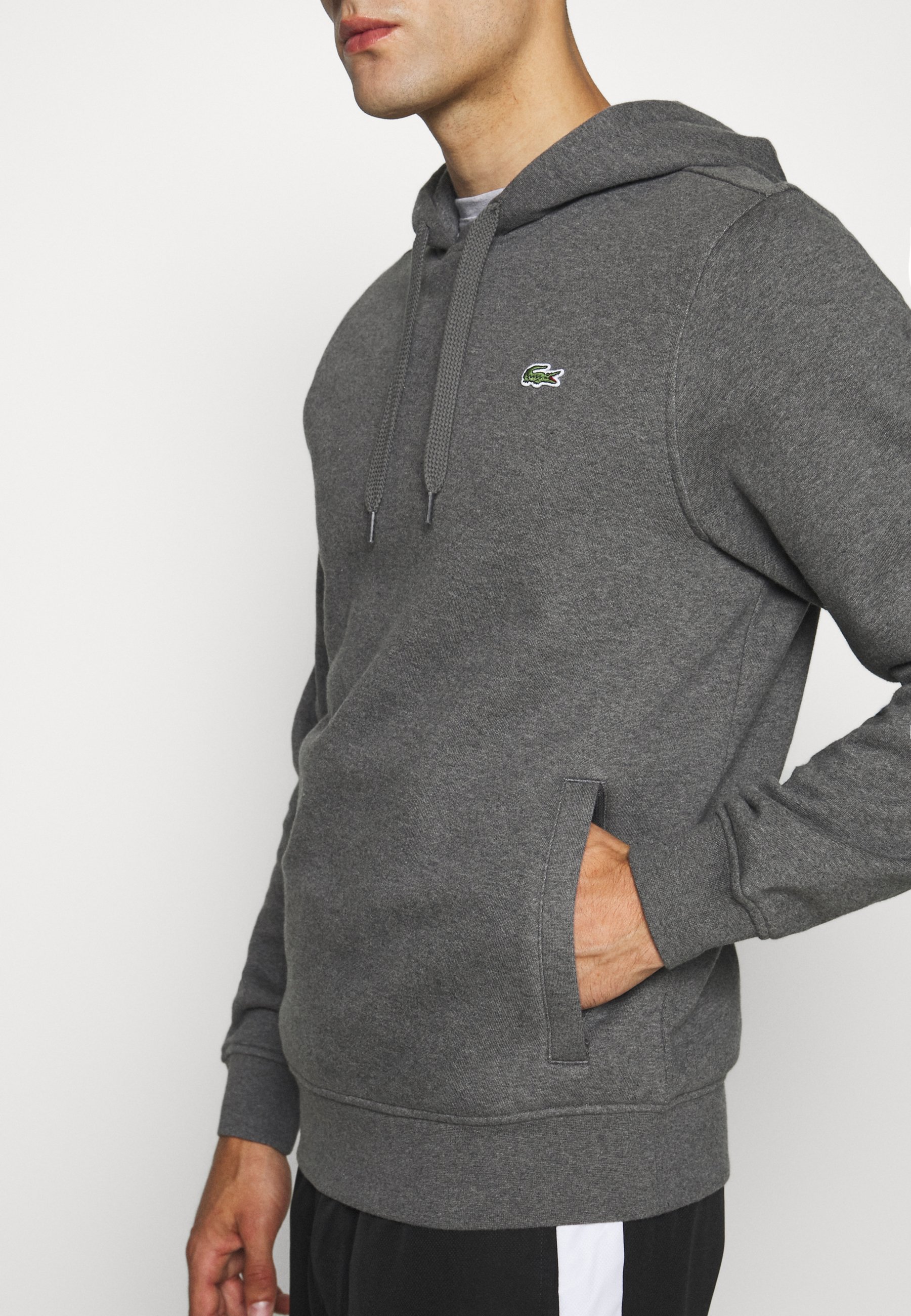 lacoste pullover hoodie grey