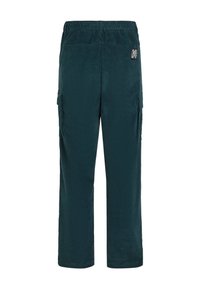 Taurkleurige corduroy cargobroek met een elastische tailleband, twee zijvakken en een klein logo op de achterkant.