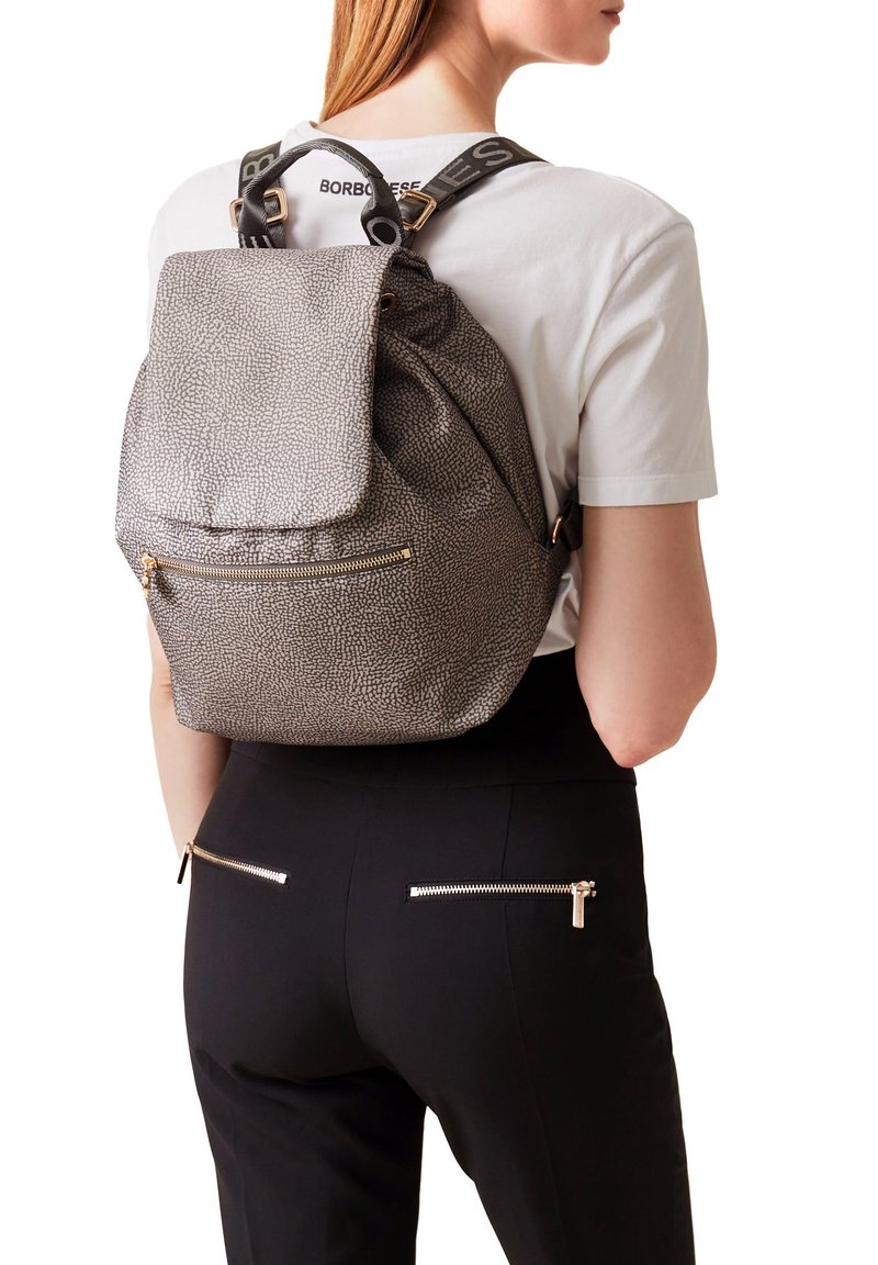 Borbonese MEDIUM  - Tagesrucksack - clay grey