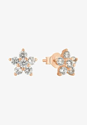 Orecchini Artigianali In Argento Sterling Con Fiori In Vetro Di Murano Rosa, Lunghezza 2,6 Cm