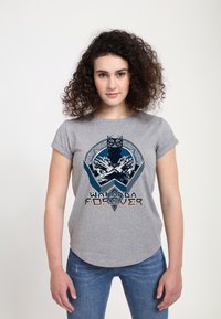 Henry Tiger AVENGERS CLASSIC WAKANDA SHIELD - Triko s potiskem - melange grey