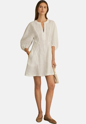 Reiss ROMI BALLOON SLEEVE MINI  - Denní šaty - ivory