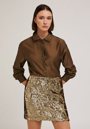 Button-down blouse - verde militare