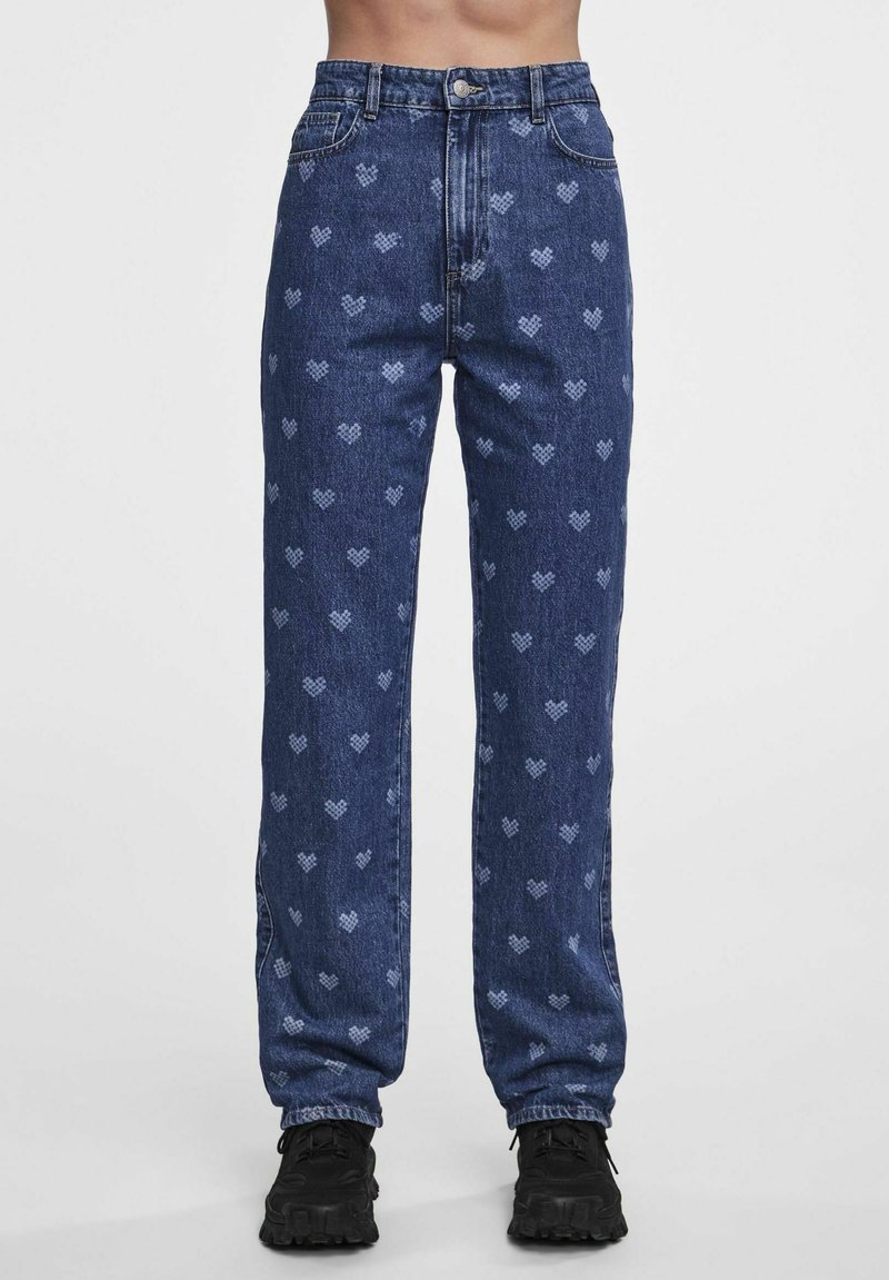 Pckelly Mw Straight Jeans Medium Blue Denim