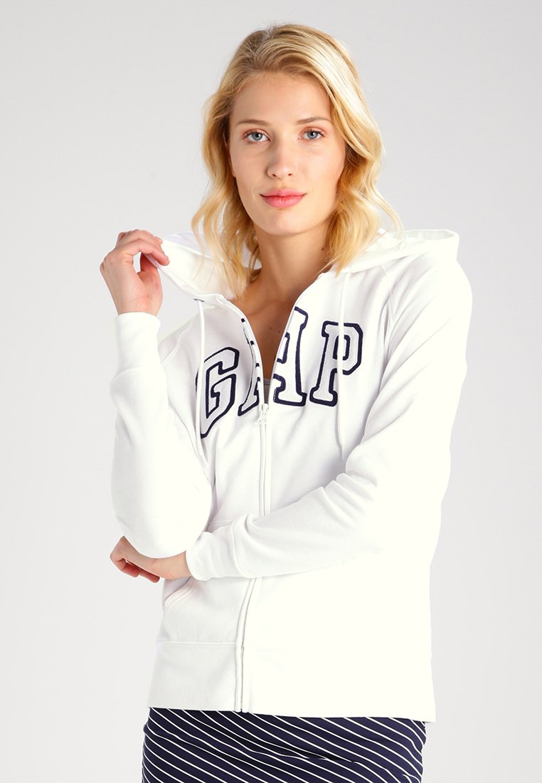 GAP Zip-up sweatshirt - white - Zalando.co.uk