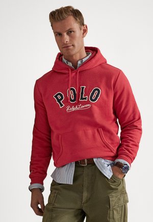 THE RL FLEECE WESTERN-LOGO HOODIE - Sweater - sunrise red