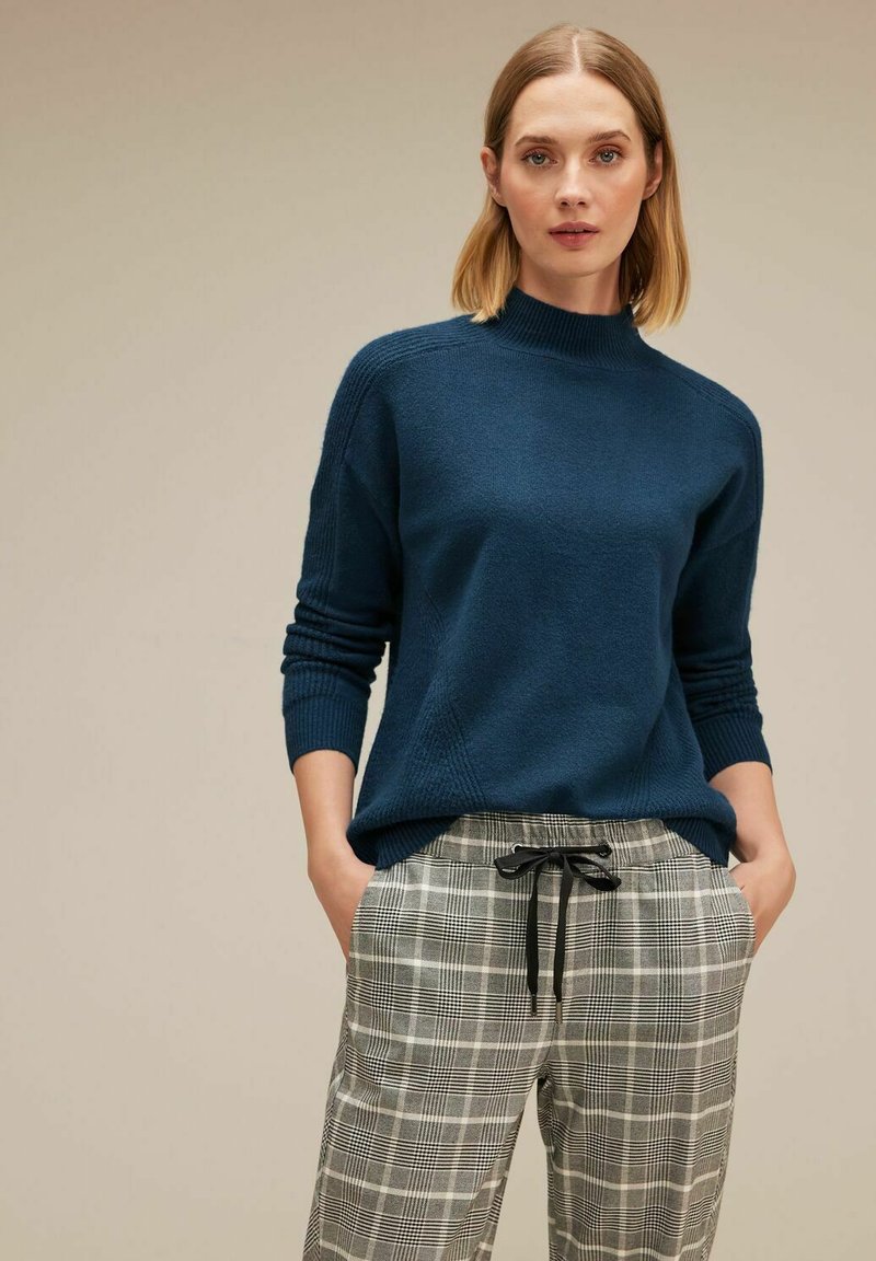 strickpullover herren blau