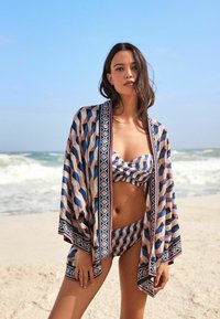 Next GEOMETRIC PRINT KIMONO STANDARD - Ljetna jakna - ecru navy