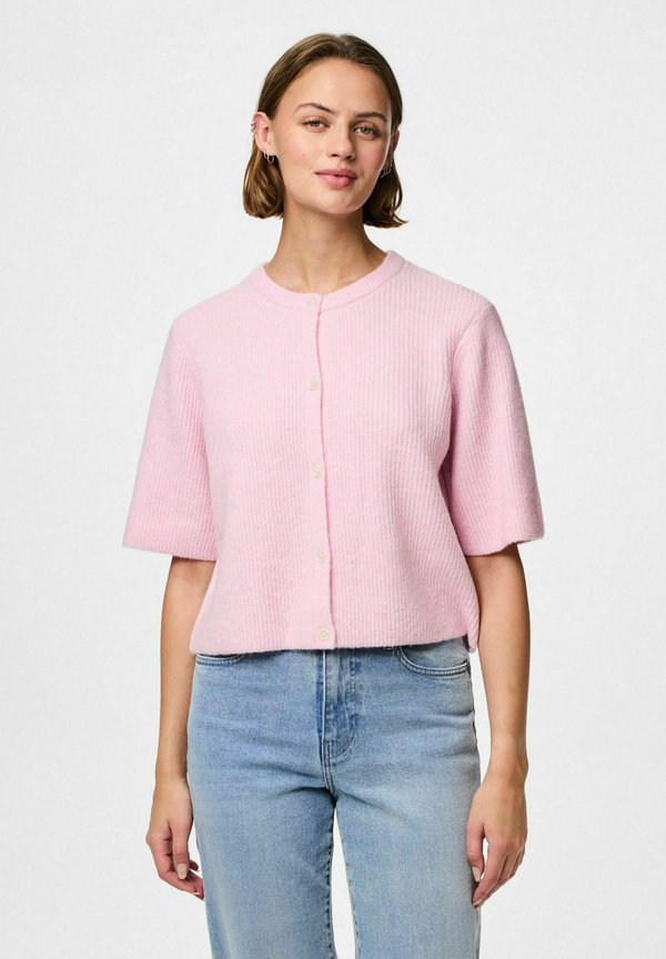 PCSILLY O-NECK - Strickjacke - roseate spoonbill