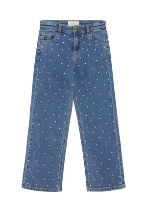 RHINESTONES - Jeans Straight Leg - blue denim