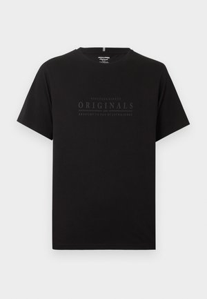 Jack & Jones, JORCATSKILLS MINIMAL TEE CREW NECK - T-shirt basic - black