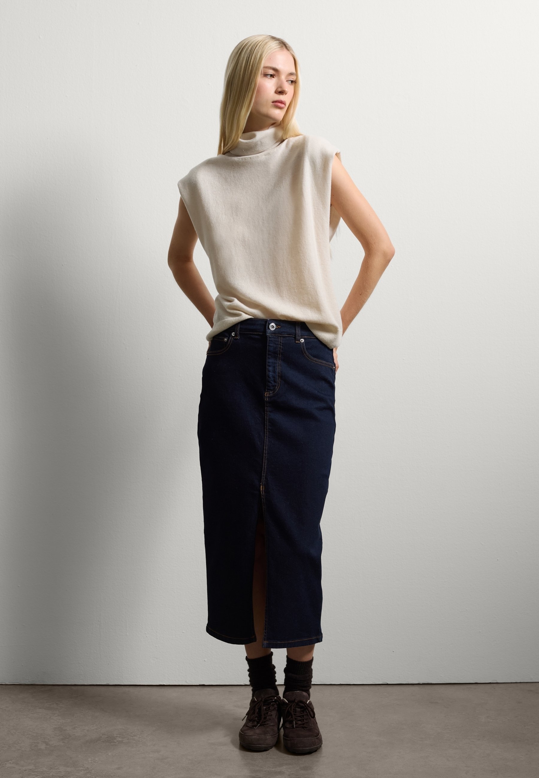 Stefanel Pencil skirt - blue light blue/blue - Zalando