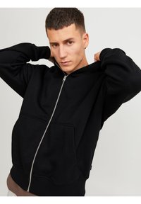 Jack & Jones PREMIUM JPRBLUHARVEY ZIP HOOD UNISEX - Sweat zippé - black