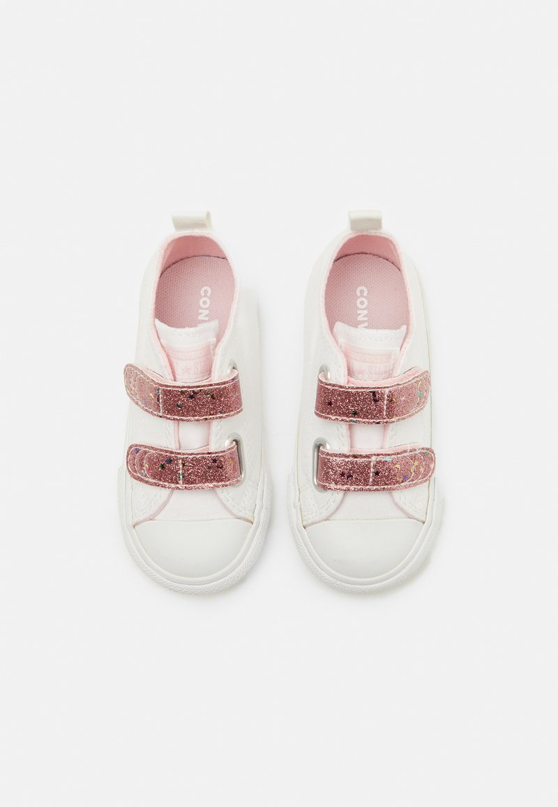 pink glitter velcro converse