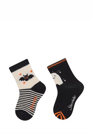 Sterntaler, SOCKEN 2ER PACK FLEDERMAUS UND GEIST MIT ELASTISCHEM BÜNDCHEN UNISEX - Socken - cremeweiss
