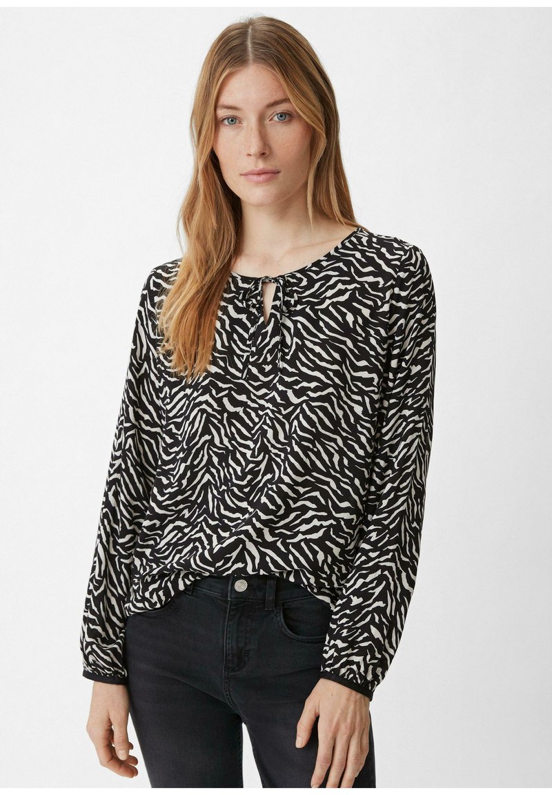comma casual identity Bluse - schwarz