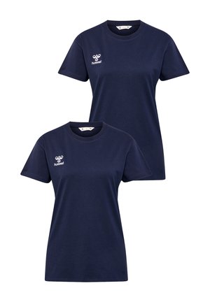 2ER-SET REGULAR FIT RUNDHALS - Basic T-shirt - blau
