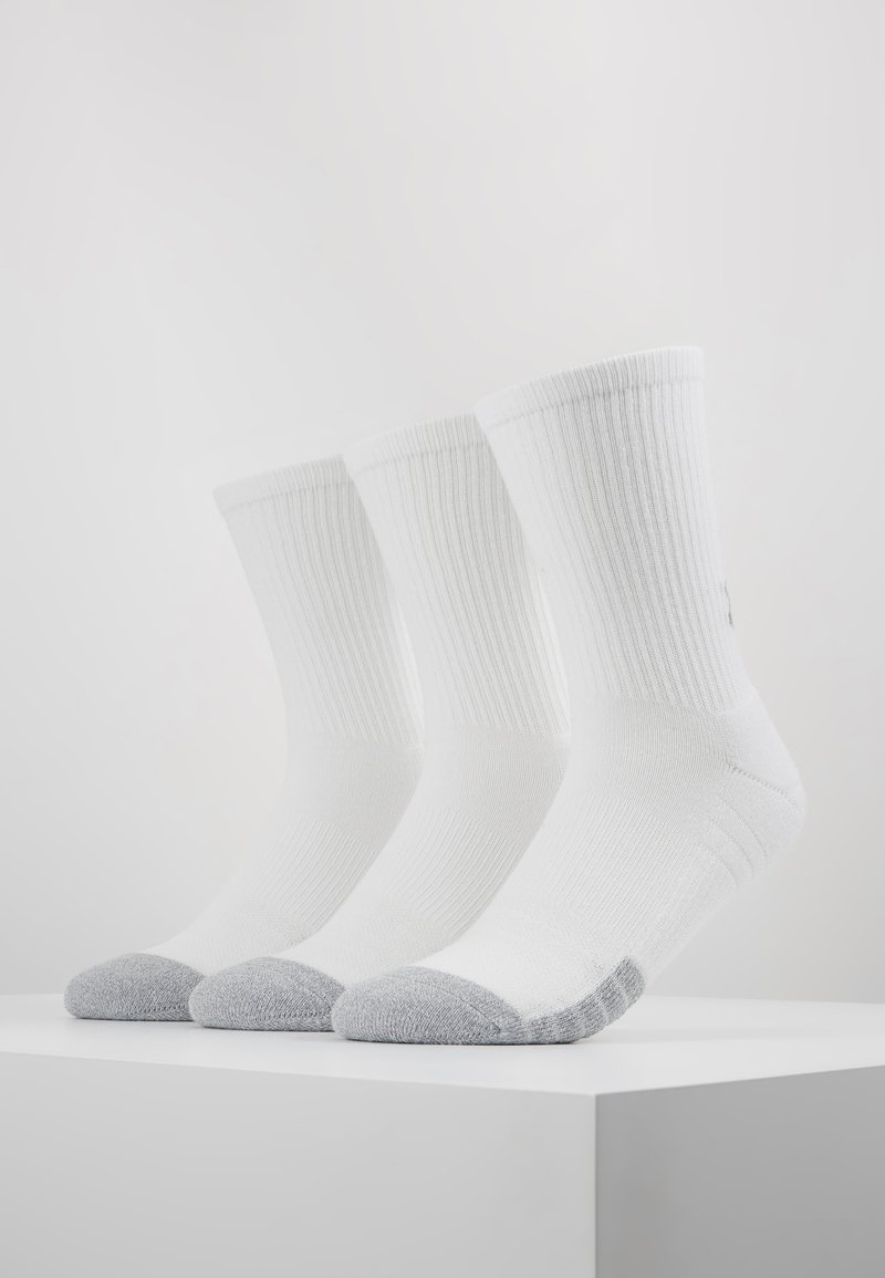 Under Armour HEATGEAR CREW 3 PACK - Träningssockor - white / steel