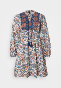 VMSIS SHORT DRESS - Kjole - bright white/blue boho