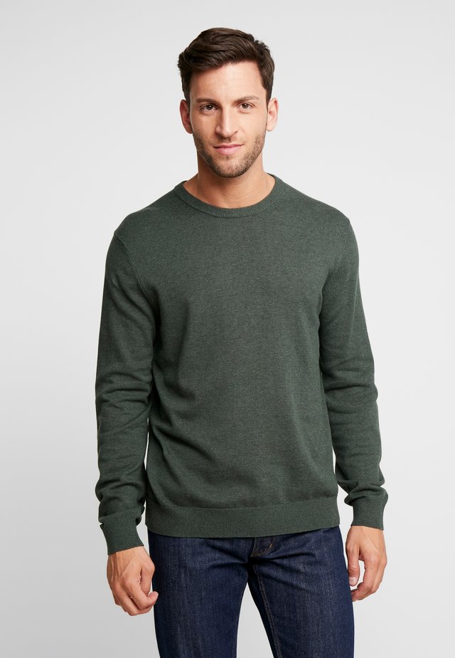 CREW - Strikkegenser - dark green