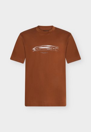 BOSS, TAUT - Μπλουζάκι με στάμπα - medium brown