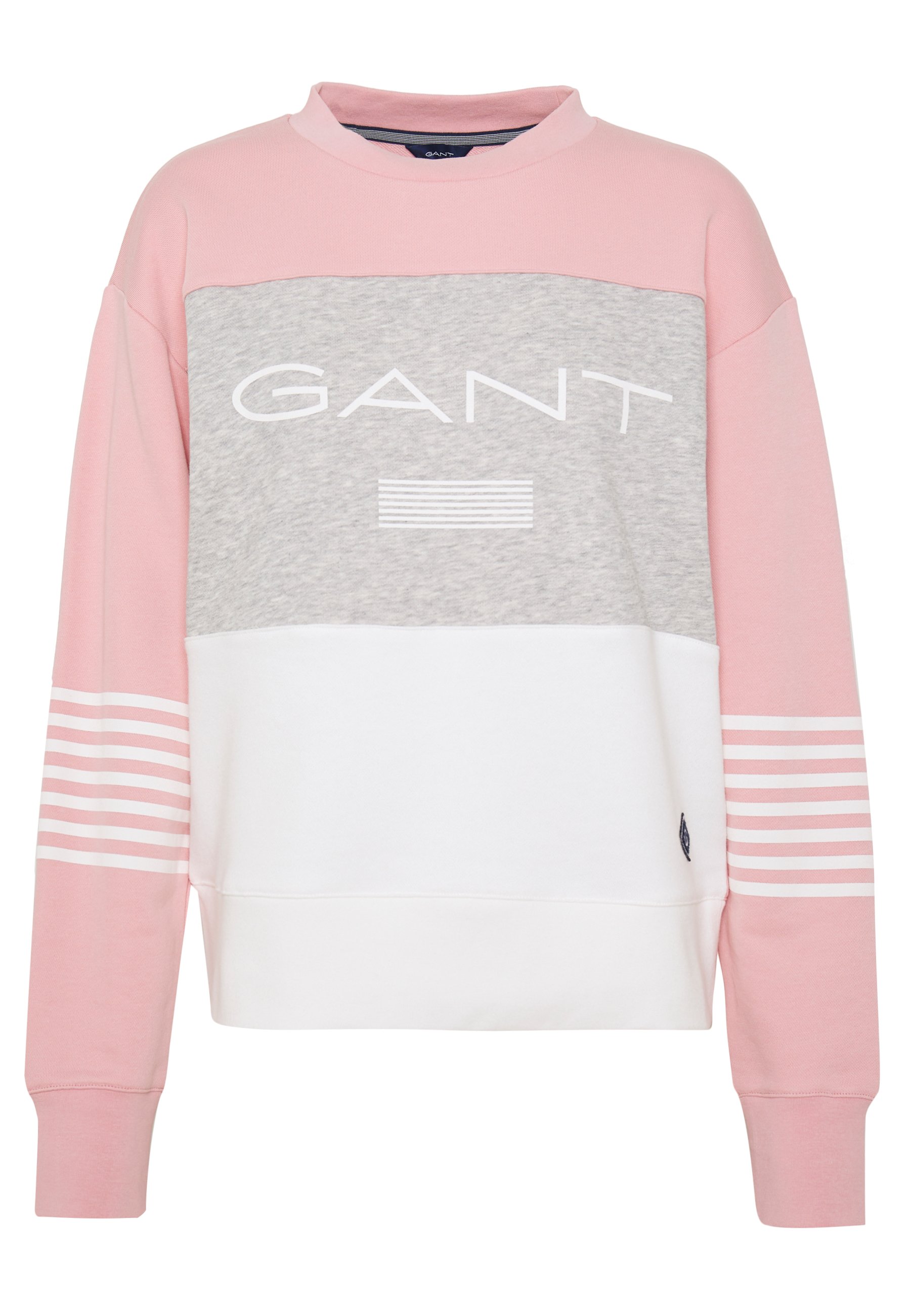 GANT STRIPE NECK Sweatshirt summer roselyserosa GANT Stripete gensere til dame og herre | Zalando.no