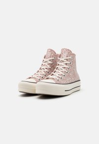 Converse CHUCK TAYLOR ALL STAR LIFT PLATFORM GLITTER - Visoke tenisice - dusty cinder/egret/black