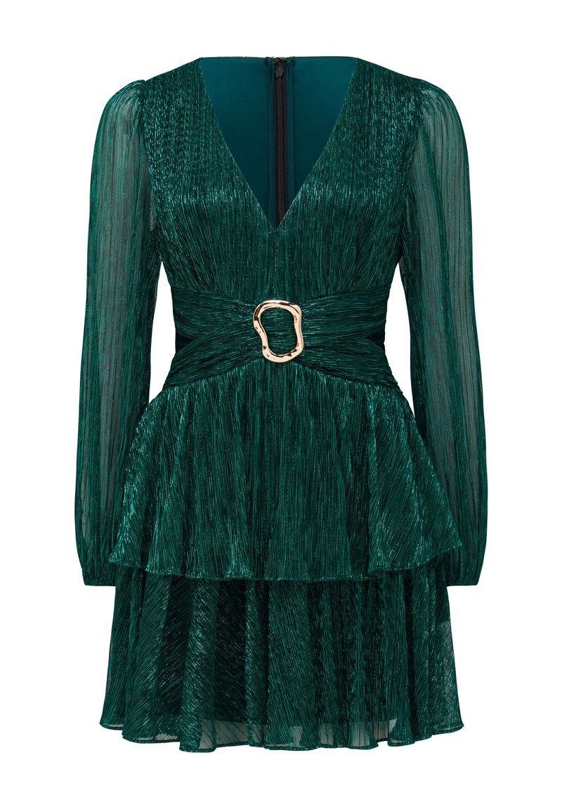 sachin and babi light blue dress Tulum Emerald Green W Gold Dress – URock Couture main image 0