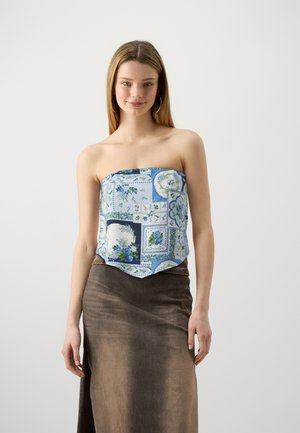 STRAPLESS  SCARF - Toppi - blue tile