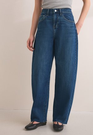 Next, REGULAR FIT - BARREL LEG JEANS . - Wide Leg - dark blue
