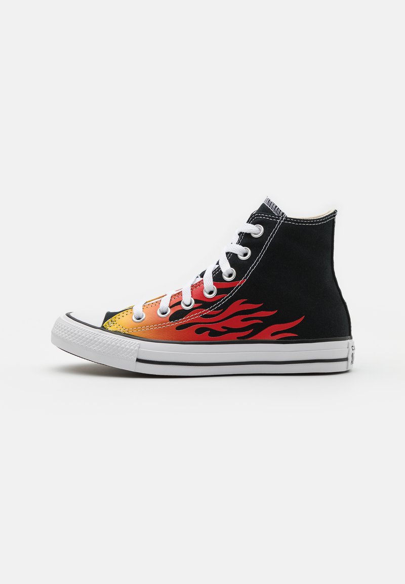 Converse CHUCK TAYLOR ALL STAR UNISEX - Zapatillas altas - black/enamel red/fresh yellow