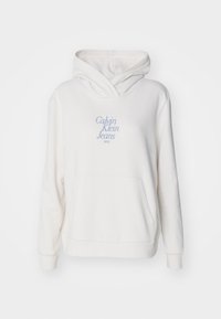 Calvin Klein Jeans FONT GRAPHIC REGULAR HOODIE - Športni pulover - ivory