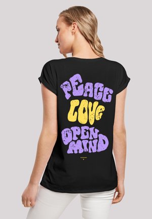 F4NT4STIC PEACE LOVE AND OPEN MIND - T-Shirt print - schwarz