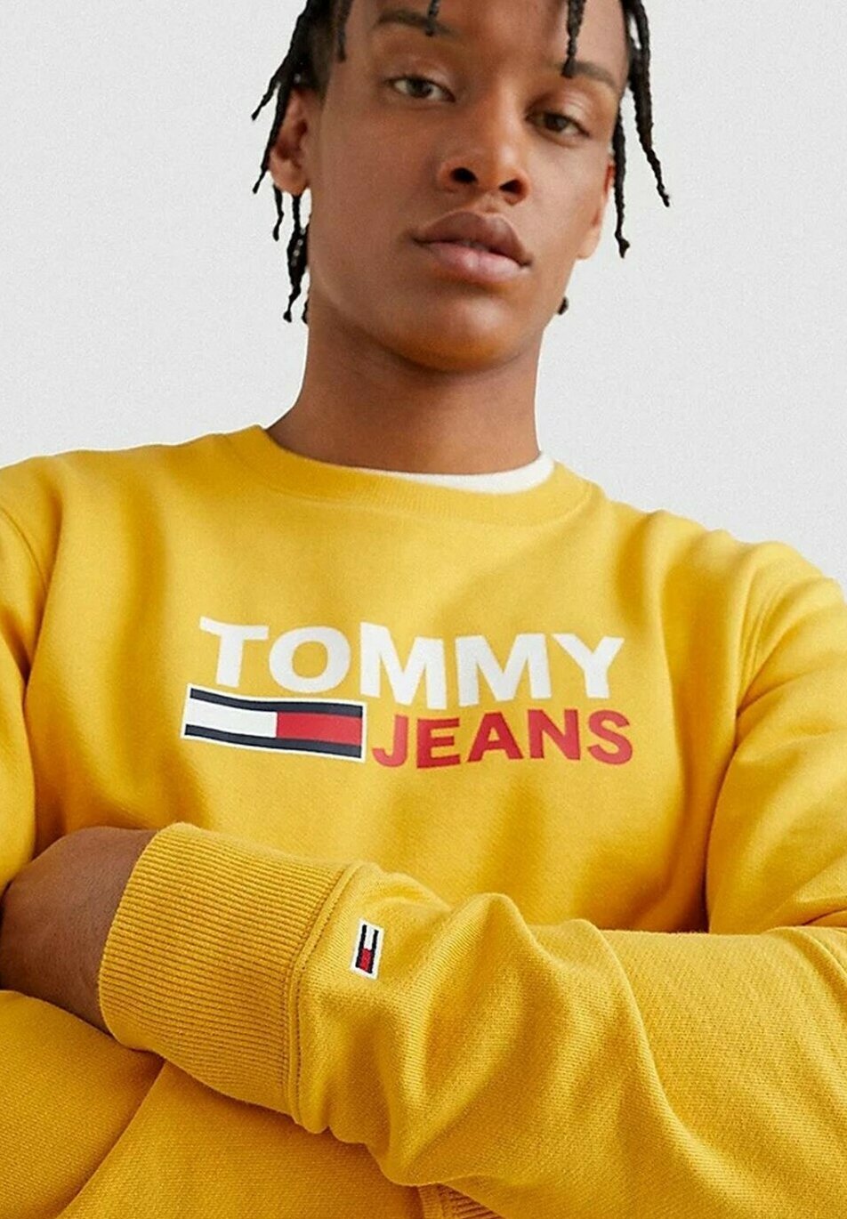 Tommy Jeans TJCORP CREW - Sudadera - yellow/amarillo - Zalando.es