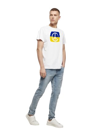 Merchcode PEACE - FLAG BASIC - Finskjorte - white