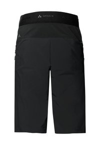 Shorts noirs en matériau léger et durable avec une texture lisse. Dotés d'une taille douce et de poches zippées sur les côtés pour le rangement.