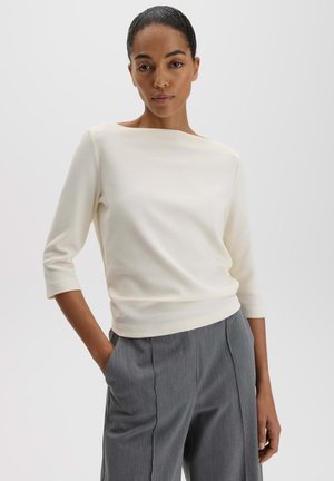 someday., SLIM FIT FINE RIBBED TEXTURE - Longsleeve - soft cream