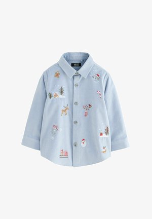 Next, REGULAR FIT - LONG SLEEVE CHRISTMAS EMBROIDERY - Pluus - blue