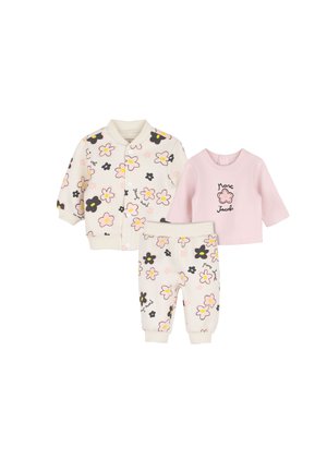 MARC JACOBS KIDS ENSEMBLE PANTALON, CARDIGAN ET TEE-SHIRT SET - Sweat zippé - beige