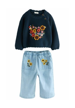 SET - Strickpullover - blue denim