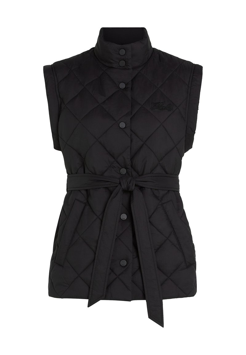 KARL LAGERFELD LIGHTWEIGHT QUILTED GILET Waistcoat Black Zalando 