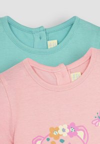 JoJo Maman Bébé 2-PACK REGULAR FIT - Apdrukāts T-krekls - pink cheetah duck egg blue