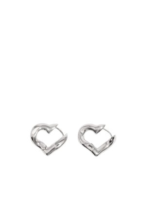 ARO CORAZON - Pendientes - plata